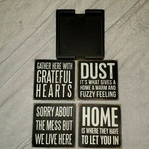 NWT- Brand New Set of 4 Coasters with Holder